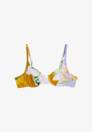 Desigual, TOP - PRINTED TRIANGLE BIKINI TOP . - Bikiniyläosa - orange