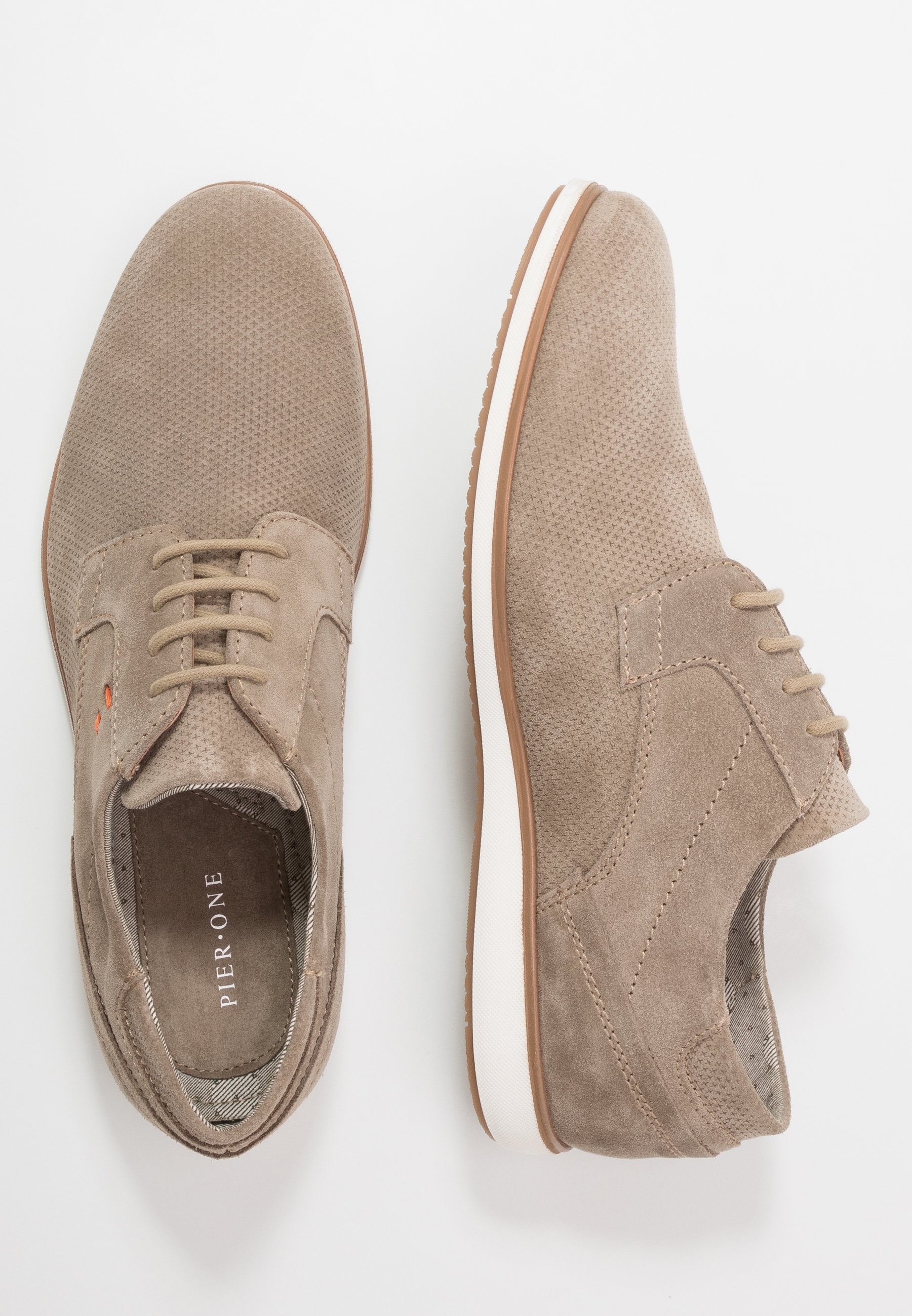 Pier One Casual snøresko beige Zalando.no TOM TAILOR Casual snøresko nuts Zalando.no