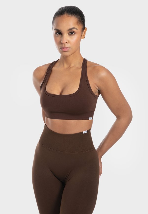 LOUISA RACERBACK YOGA - Sport-BH mit mittlerer Stützkraft - braun