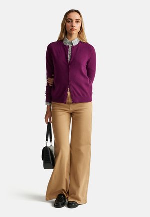 CREW NECK IN PURE - Cardigan - violet