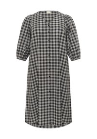 Kaffe Curve ELINA - Robe chemise - black grey check