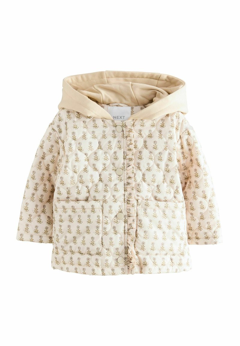 Next REGULAR FIT - HOOD DITSY PRINT PADDED - Veste d'hiver - ecru