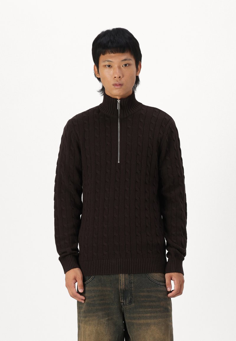 Selected Homme SLHRYAN STRUCTURE - Stickad tröja - chocolate torte