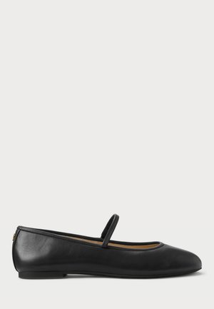 JAYNA NAPPA LEATHER MARY JANE FLAT - Baleríny s páskem - black
