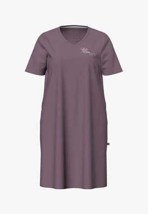 Ulla Popken, BIGSHIRT, COFFEE TIME, V-AUSSCHNITT, HALBARM - Camiseta estampada - earth