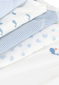 Petit Bateau NEWBORN 5 PACK UNISEX - Body - white/skyblue