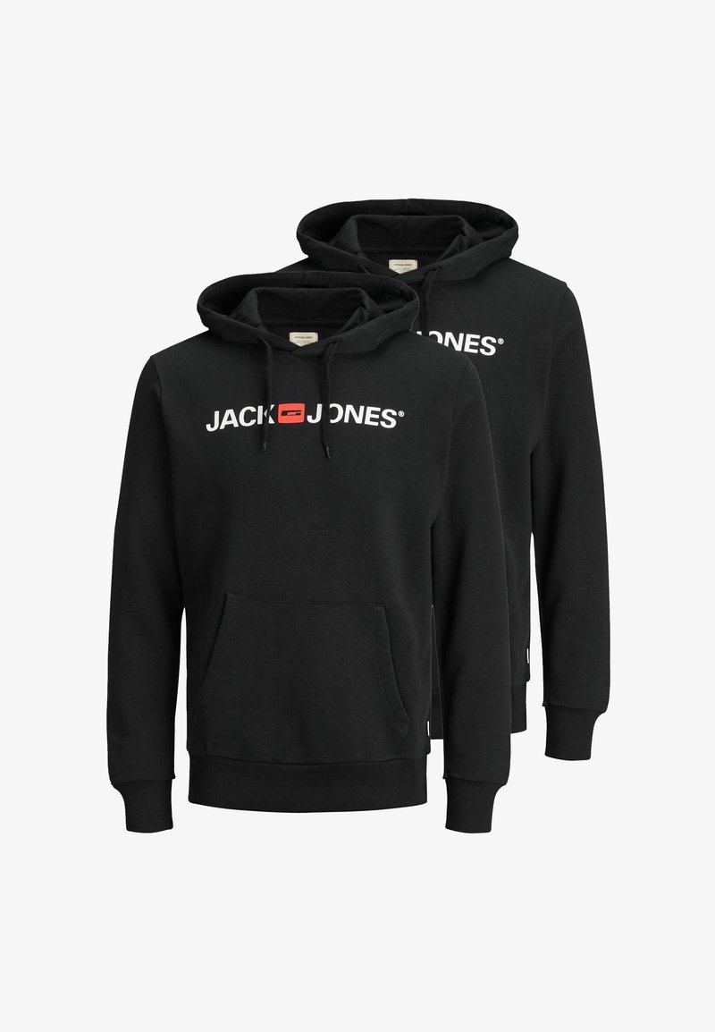 Jack Jones 2ER PACK CORP Hoodie schwarz/black Zalando