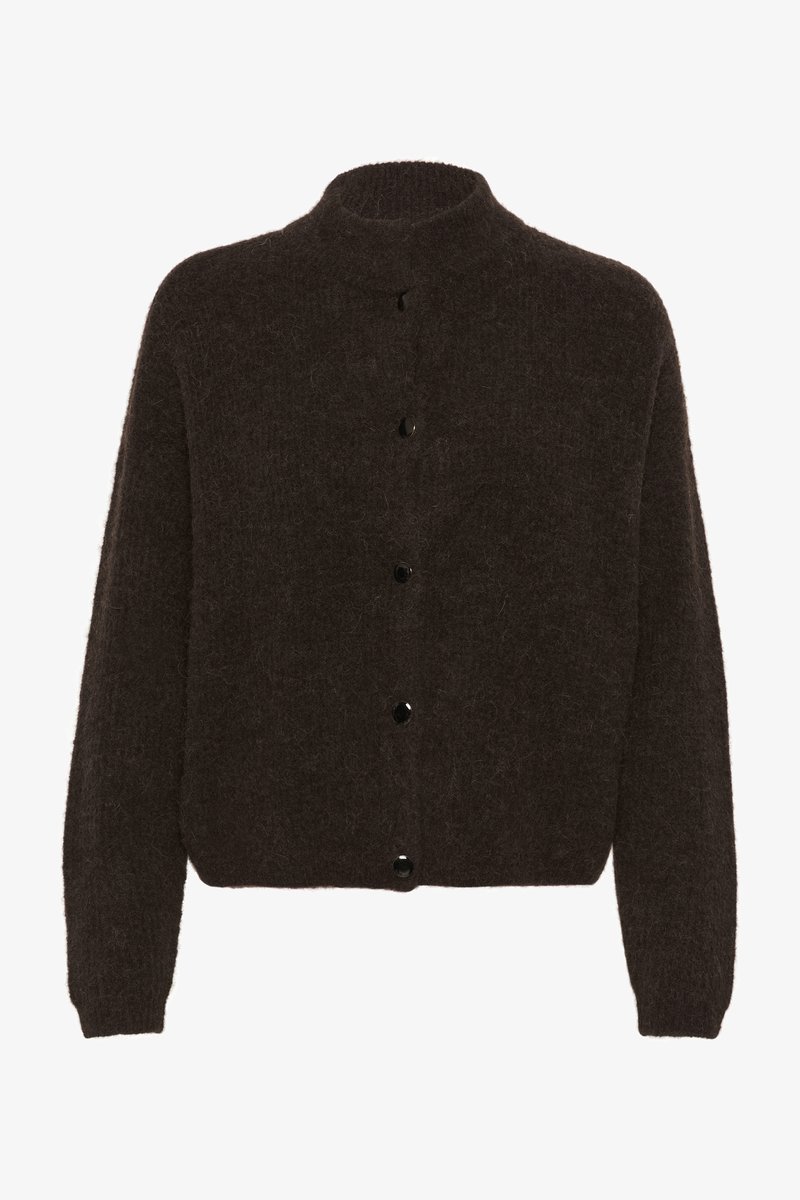Gestuz ALPHAGZ - Strickjacke - dark brown