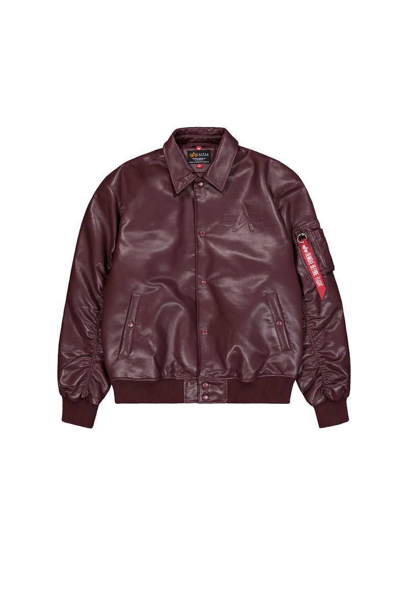 alpha industries Imitatieleren jas donkerrood
