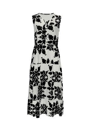 Maxi dress - creme/schwarz bedruckt