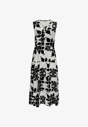 Vivance, Maxikleid - creme/schwarz bedruckt