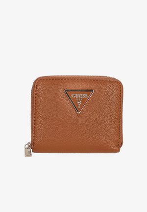 Guess MERIDIAN MINI ZIP AROUND - Monedero - cognac