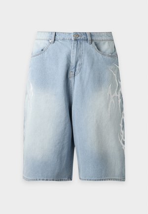 FAVELA, TRIBAL FRINGES VINTAGE SKATER - Τζιν σορτς - vintage blue