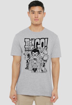 Warner Brothers, TEEN TITANS GO/TEAM UP - Print T-shirt - mottled light grey