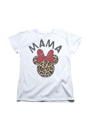 MINNIE MOUSE MOTHER'S DAY LEOPARD  MAMA - Print T-shirt - white