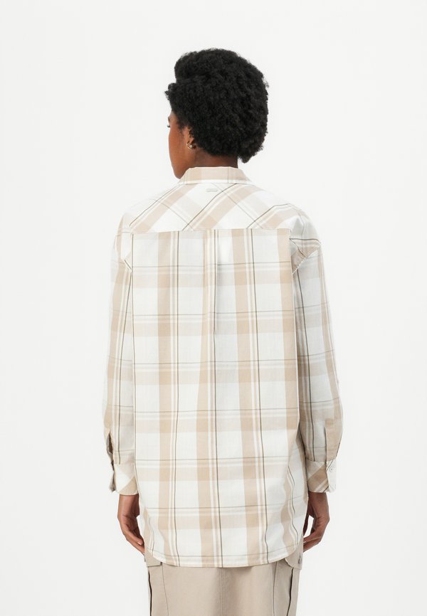 NICOLA CHECK SHIRT - Button-down blouse - light sand2