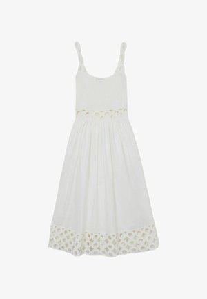 Reiss, REGULAR FIT - RITA RIB-KNIT WOVEN MIX CUT-OUT MIDI DRESS . - Päevakleit - ivory