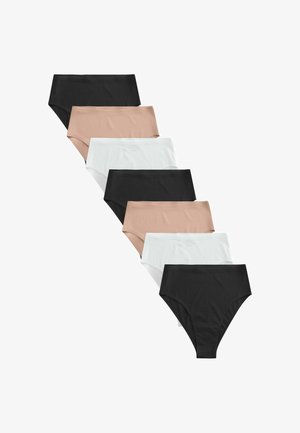 Next, HIGH RISE HIGH LEG FIT - NO VPL COMFORT KNICKERS 7 PACK - Trusser - black white pastel rose nude