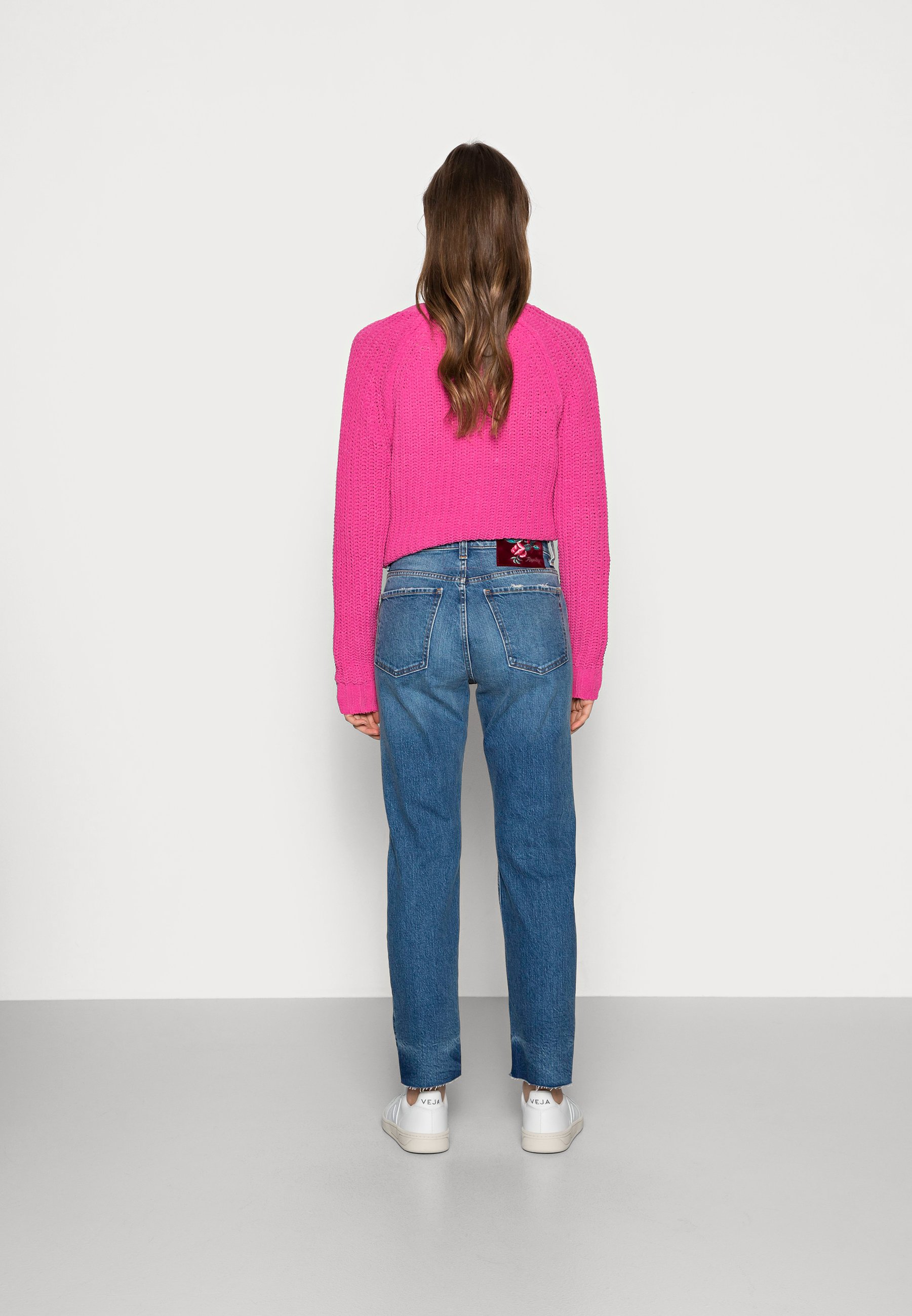 Blue Maijke Rose Label Straight Stretch Jeans