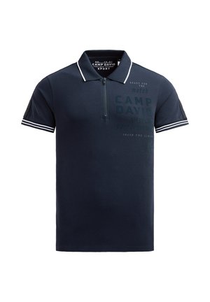 Camp David, CAMP DAVID POLO MIT ZIPPER, LOGO-TAPES UND PRINTS - Poloshirt - blue navy
