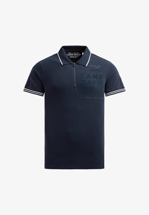 Camp David, CAMP DAVID POLO MIT ZIPPER, LOGO-TAPES UND PRINTS - Poloshirt - blue navy