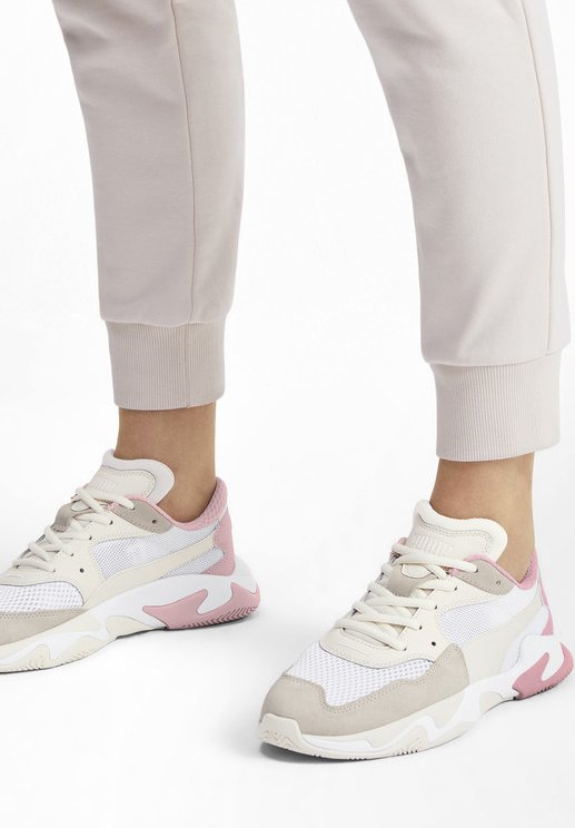 Puma PUMA STORM ORIGIN TRAINERS UNISEX - Sneakers basse - pastel parchment  white/fuxia - Zalando.it