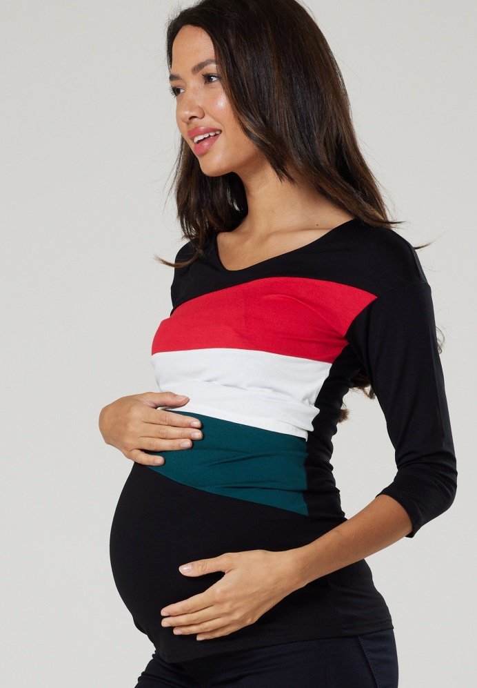 Chelsea Clark MATERNITY NURSING - Langærmet T-shirt - red white