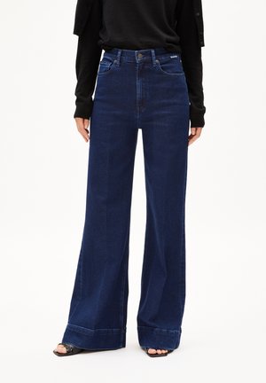 Flared Jeans - dark-blue denim