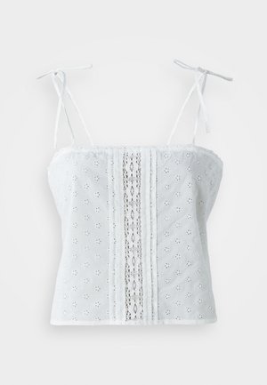 Lindex, CAMISOLE PYJAMA ANGLAIS - Πάνω μέρος πιτζάμας - white