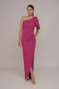 WAL G TALL ROBINA BOW ONE SHOULDER MAXI - Koktel haljina / svečana haljina - aubergine