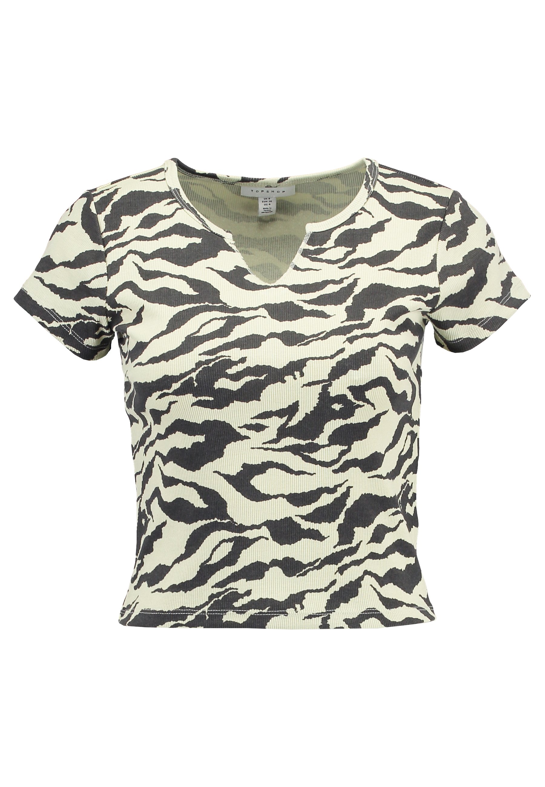 tiger print tee shirt