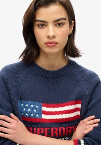 Superdry & Co AMERICANA CREW - Strickpullover - eclipse navy