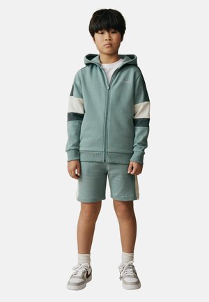 REGULAR FIT - COLOURBLOCK ZIP THROUGH SET - Zip-up sweatshirt - mineral green