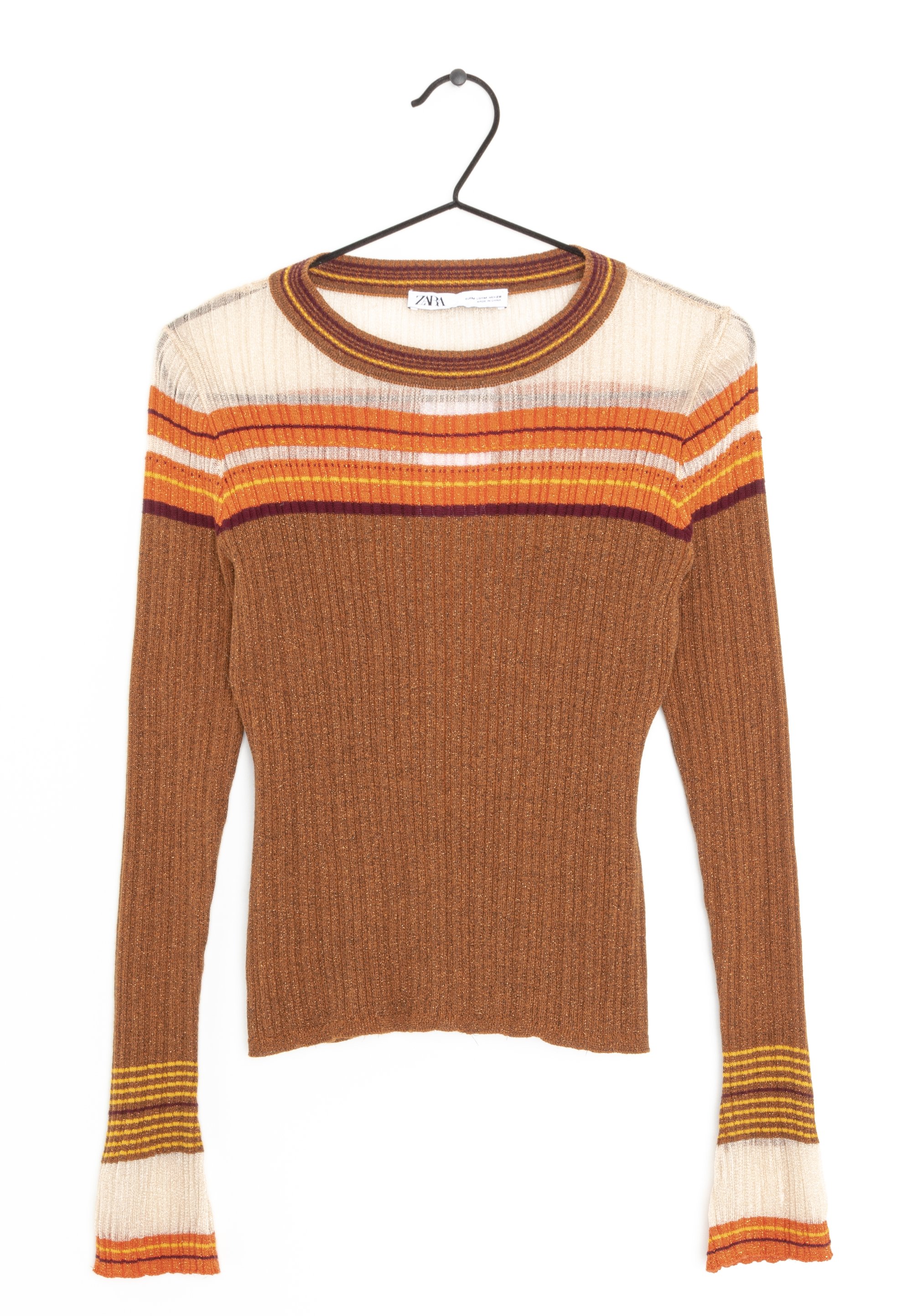 Zara Jumper brown (Pre-owned) Zalando