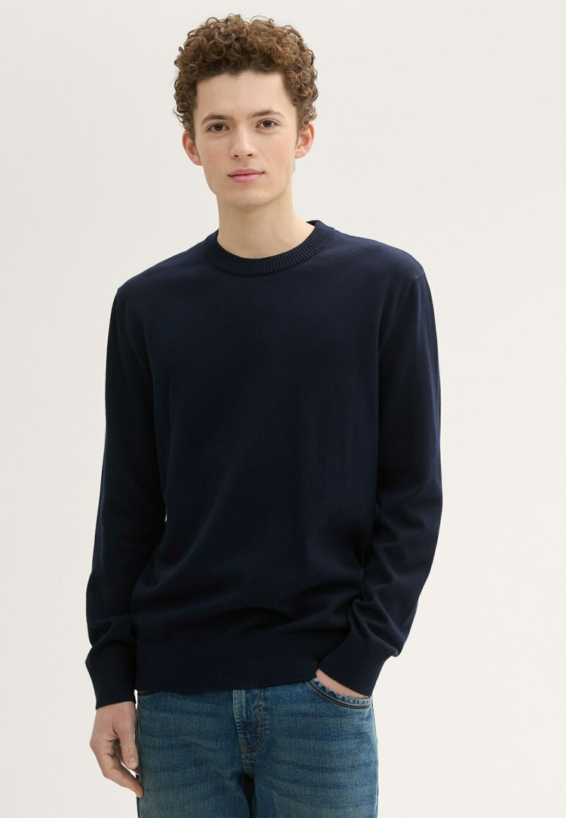 TOM TAILOR DENIM BASIC CREWNECK  - Maglione - sky captain blue