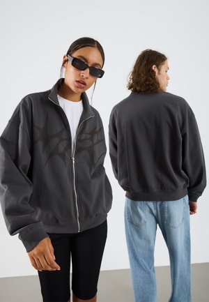 UNISEX - Zip-up sweatshirt - dark grey