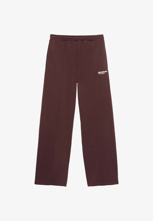 PULL&BEAR, WIDE-LEG MID-WAIST GRAPHIC WITH CENTRE-SEAM - JOGGERS - Pantalon de survêtement - bordeaux