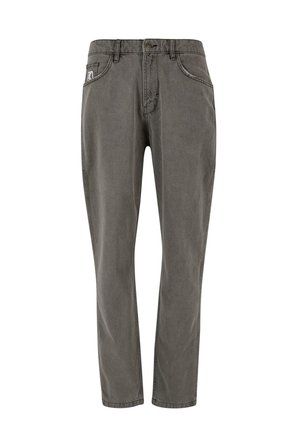 Karl Kani SMALL SIGNATURE FIVE POCKET  - Traperice suženog kroja - light grey