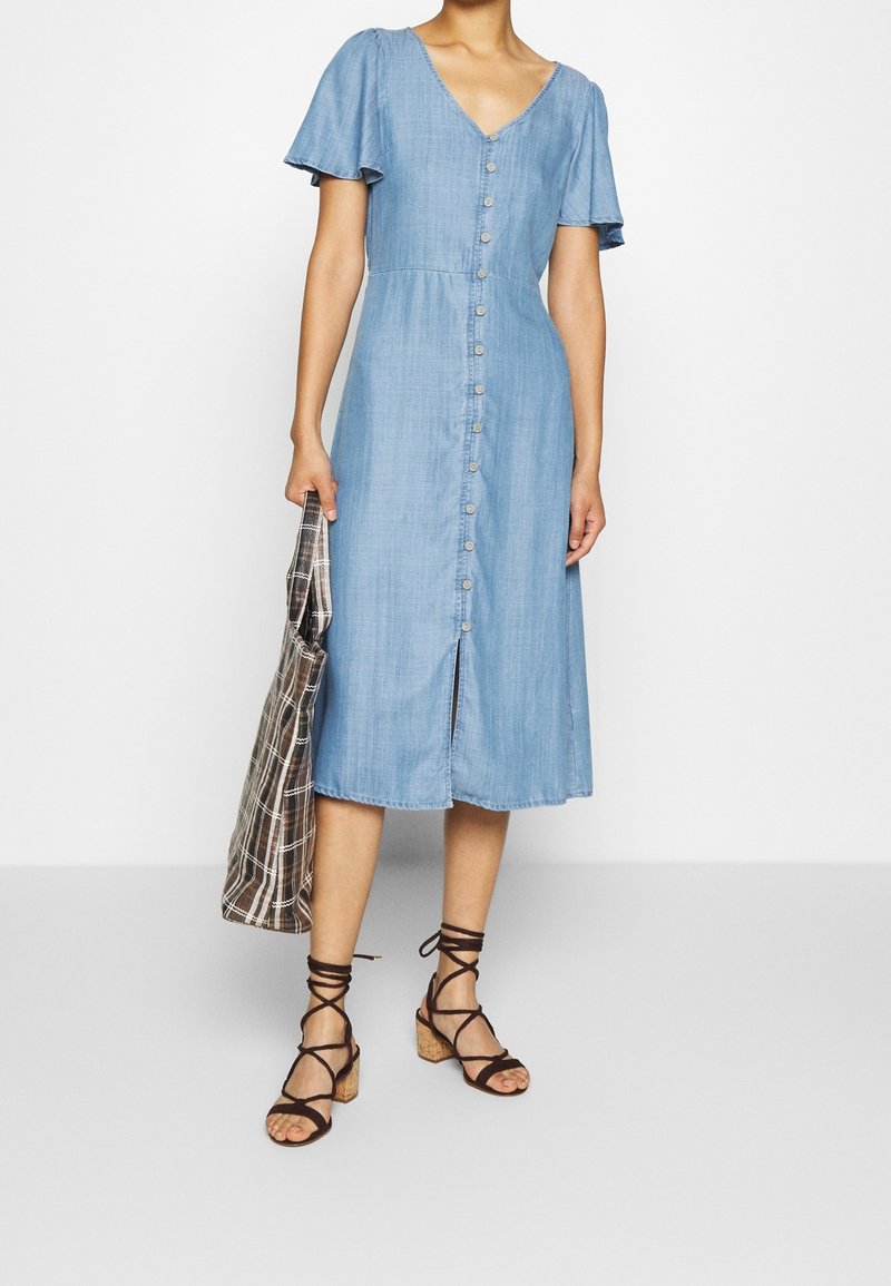 dorothy perkins denim dresses dress - blue denim denim shirt dress Jacquemus Brown Dress by BFCM25USFestive long comfort Color:MAUVE-2