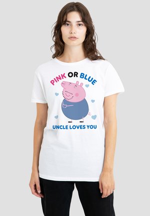 PEPPA PIG UNCLE LOVES YOU - Print T-shirt - white