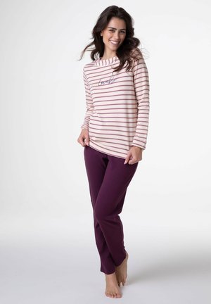 SET - Pigiama - avorio con righe rosa