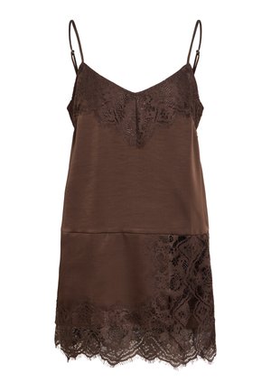 VILA, VILEA STRAP LACE TUNIC - Tunika - coffee bean