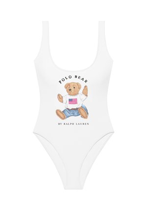 Polo Ralph Lauren, SCOOP TANK 1PC - Costume da bagno - white