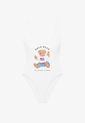 Polo Ralph Lauren, SCOOP TANK 1PC - Costume da bagno - white