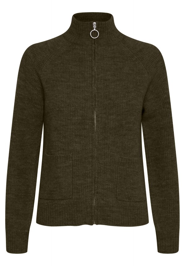 BYMARTINE - Cardigan - olive night melange2