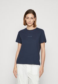 Marc O'Polo DENIM - SHORTSLEEVE ROUNDNECK BASIC FIT WITH LOGO - T-Shirt basic - navy teal Thumbnail-Bild 1