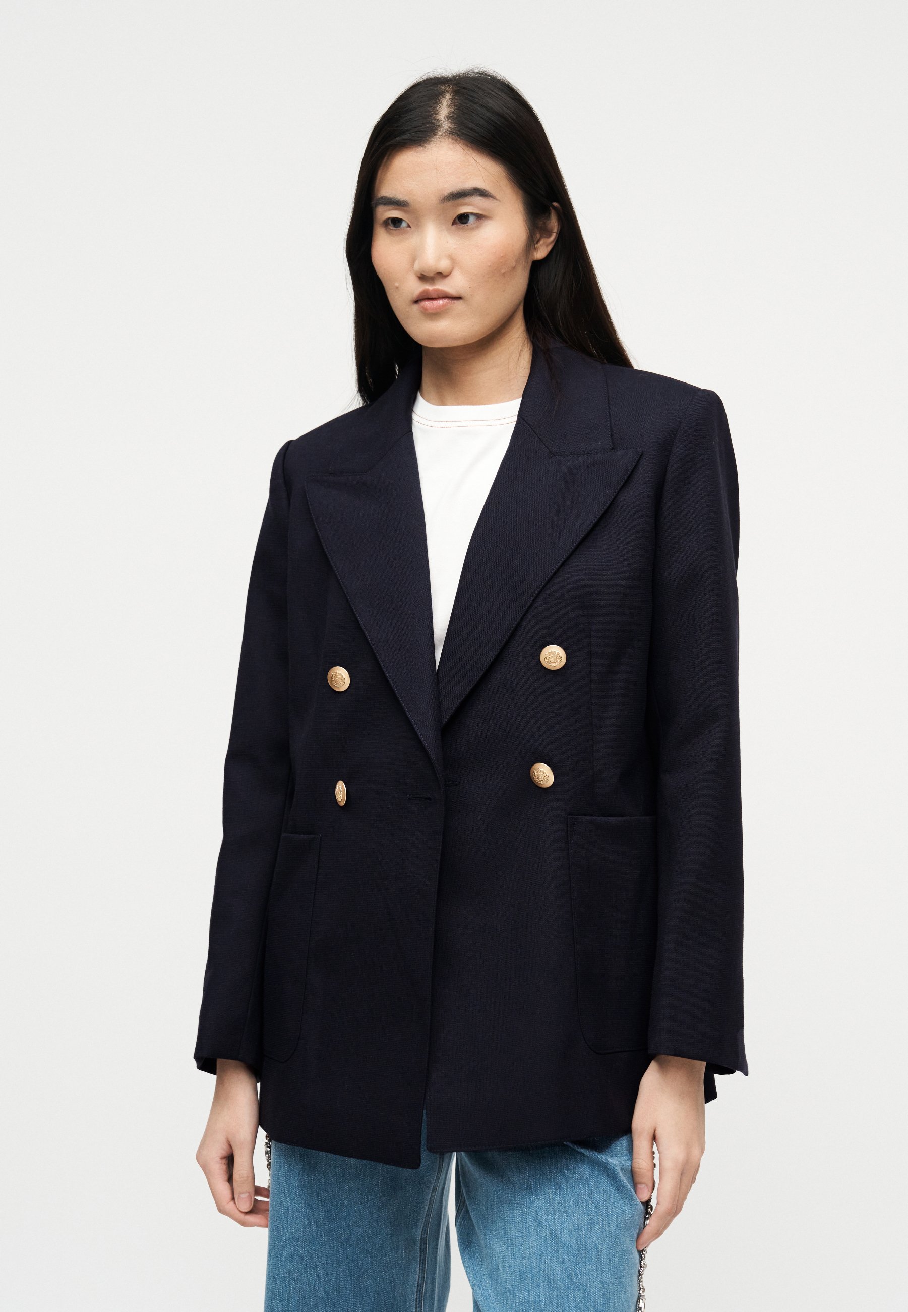 サンドロ　Veste Marine テーラードジャケット ベロア テーラードジャケット ジャケット Muscat Blazer　テーラードジャケット　ベロア ジャケット・アウター