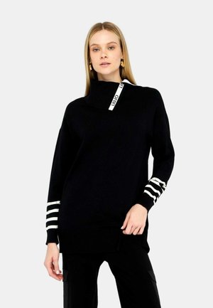 CON COLLO-ASIMMETRICO - Maglione - black
