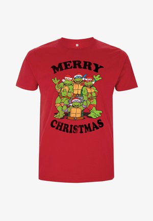Henry Tiger, TEENAGE MUTANT NINJA TURTLES GROUP CHRISTMAS - T-shirts print - red