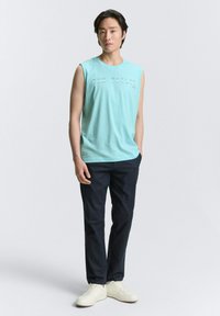 TOM TAILOR TANK MIT LOGO - Top - caribbean turquoise